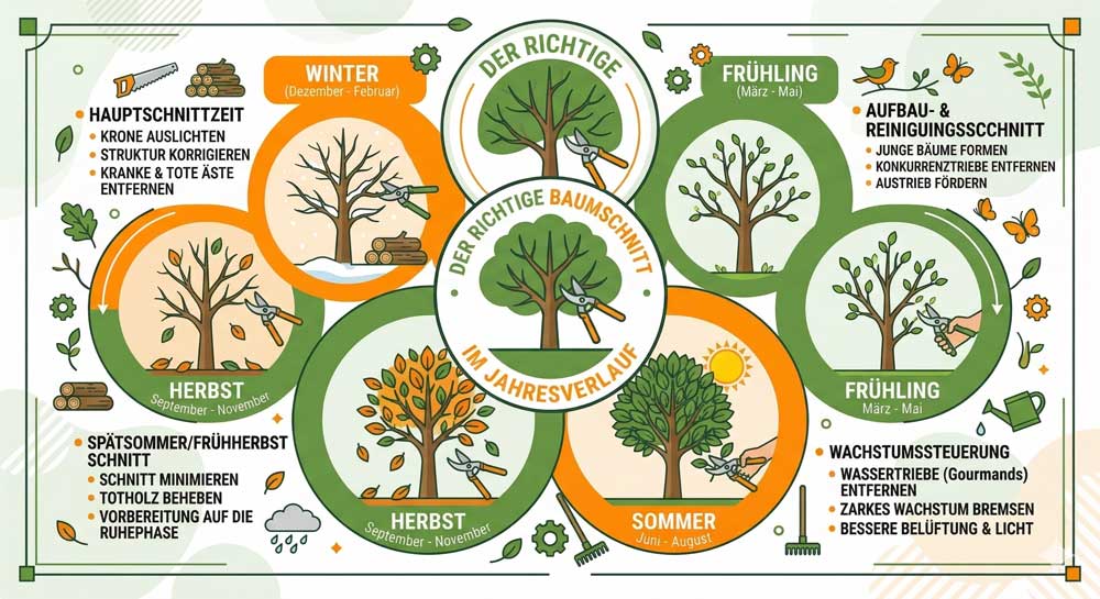 Baumschnitt & Pflege 3 Infografik Baumschnitt Jahreszeit